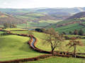 View north-east towards Heyop - the railway line is down there somewhere...