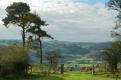 Offa's Dyke and the view to Knucklas