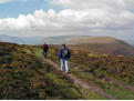 On the ridge - not quite as straight as it looks on the map!