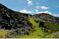 Deeside Slab quarry - incline to the upper tramway