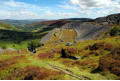 Moel Fferna - cables on the incline