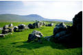 Limestone boulders and Ingleborough