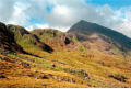 The path climbs toward Crib Goch