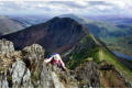 More scrambling on the climb to Crib-y-Ddysgl