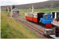 Clyde and train at Leadhills station