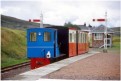 Clyde and train at Leadhills station