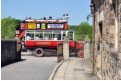 Catch the bus at the colliery village