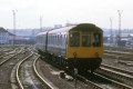 Class 110 Calder Valley unit arrives, Leeds west end