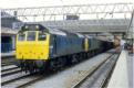 25 095 and 25 200 on a sand train, Crewe