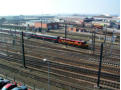 EWS 90 030 &quot;Crewe Locomotive Works&quot; leaves Doncaster for Leeds...