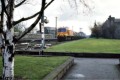 No 203 heads a freight past Inchicore works entrance