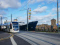 Tram and 'Fingal', Leith