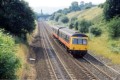 101 694, in Strathclyde Transport livery, approaches Chinley