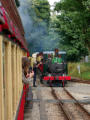 Passing trains at Castletown: 'Kissack' arrives