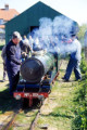 John is prepared for action at the shed