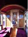 Inside the replica Duffield Bank dining car