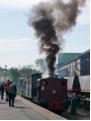 Here comes our train. The fun begins!