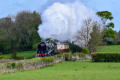 34052 "Lord Dowding" heads south near All Stretton