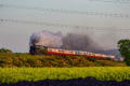 34052 "Lord Dowding" - steam at sunset, Battlefield