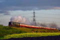 34052 "Lord Dowding" - steam at sunset, Battlefield