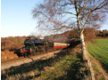 45110 drifts out of Foley Park tunnel