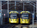 Passing trams