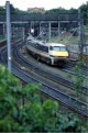 91 016 heads for Glasgow, Princes Street Gardens